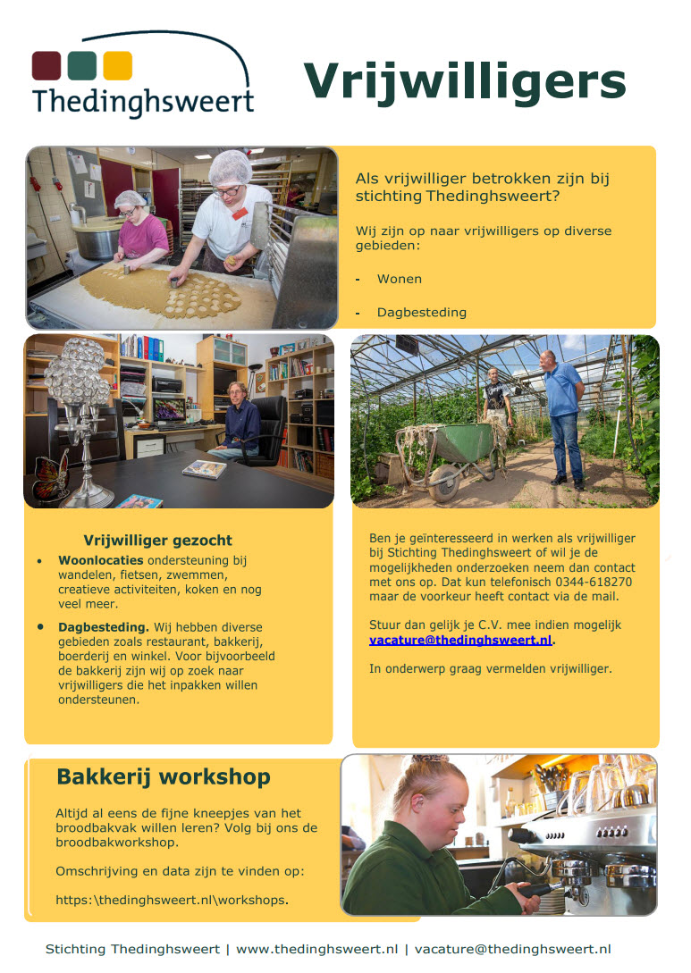 vrijwilligers gezocht Thedinghsweert